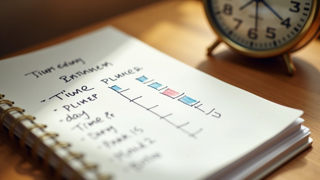 Montre et carnet avec horaires annotées montrant les pics d'énergie et les creux