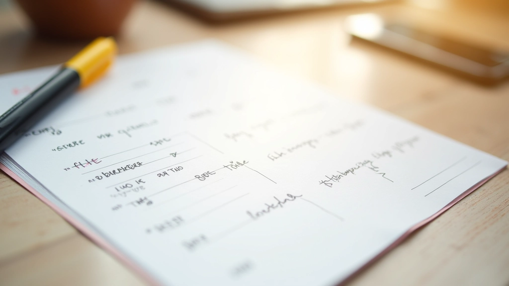 Planificateur hebdomadaire avec zones tampons délibérément laissées vides